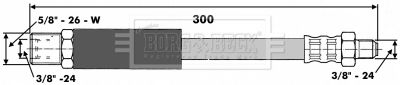 BBH6539 BORG & BECK Тормозной шланг