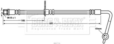 BBH7716 BORG & BECK Тормозной шланг