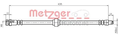 4114661 METZGER Тормозной шланг