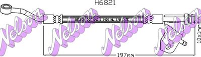 H6821 KAWE Тормозной шланг