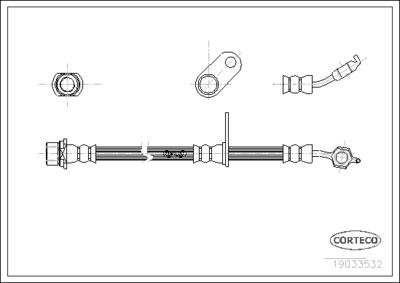 19033532 CORTECO Тормозной шланг