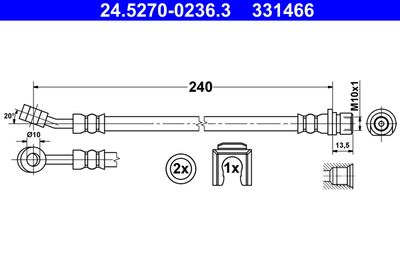 24527002363 ATE Тормозной шланг