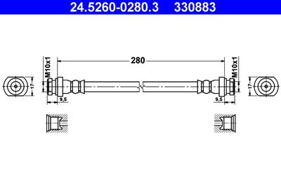 24526002803 ATE Тормозной шланг