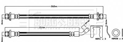 BBH8036 BORG & BECK Тормозной шланг
