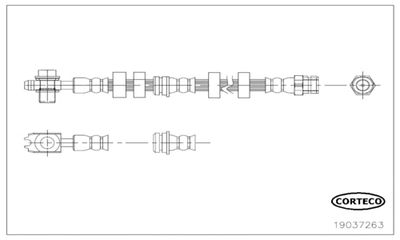 19037263 CORTECO Тормозной шланг