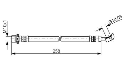 1987481467 BOSCH Тормозной шланг