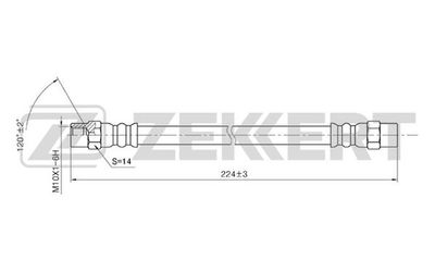 BS9003 ZEKKERT Тормозной шланг