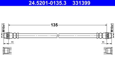 24520101353 ATE Тормозной шланг