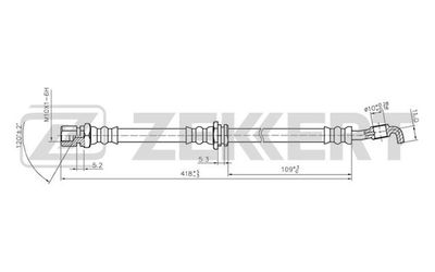 BS9253 ZEKKERT Тормозной шланг