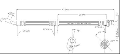 VBH1083 MOTAQUIP Тормозной шланг