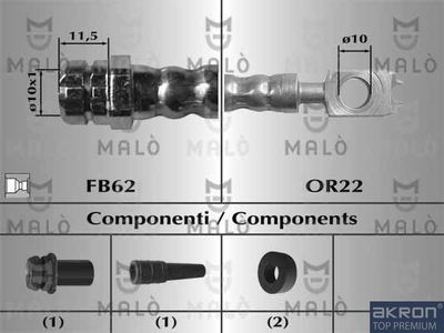 81011 AKRON-MALÒ Тормозной шланг