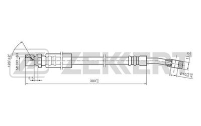 BS9081 ZEKKERT Тормозной шланг