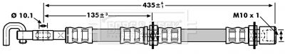 BBH7253 BORG & BECK Тормозной шланг