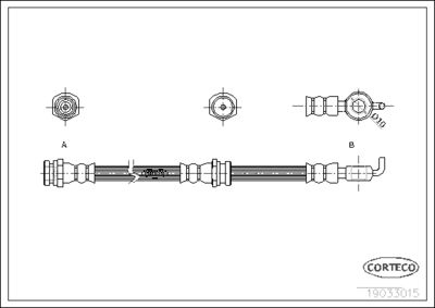 19033015 CORTECO Тормозной шланг