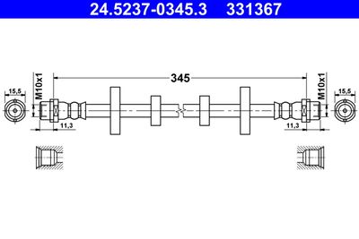 24523703453 ATE Тормозной шланг