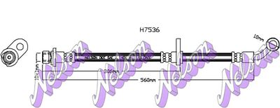 H7536 KAWE Тормозной шланг