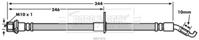 BBH7876 BORG & BECK Тормозной шланг