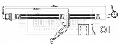 BBH8127 BORG & BECK Тормозной шланг