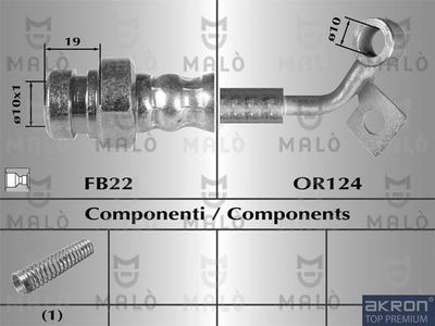 80522 AKRON-MALÒ Тормозной шланг
