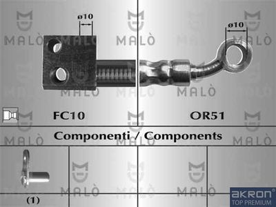 80976 AKRON-MALÒ Тормозной шланг