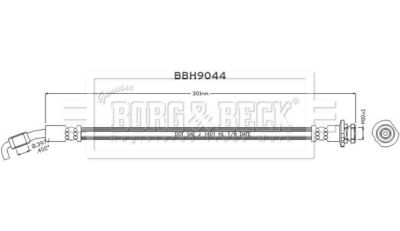 BBH9044 BORG & BECK Тормозной шланг