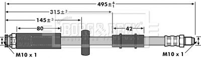 BBH6909 BORG & BECK Тормозной шланг