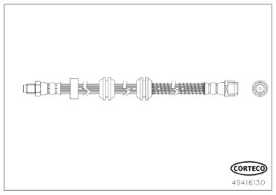 49416130 CORTECO Тормозной шланг