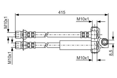 1987476615 BOSCH Тормозной шланг