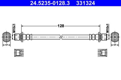 24523501283 ATE Тормозной шланг