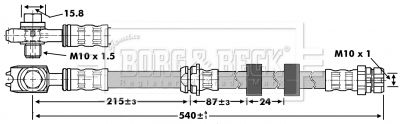 BBH6851 BORG & BECK Тормозной шланг