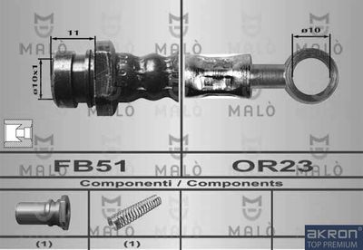 80442 AKRON-MALÒ Тормозной шланг