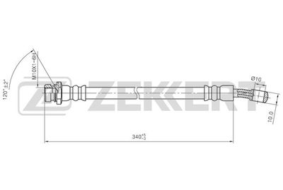 BS9457 ZEKKERT Тормозной шланг