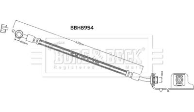BBH8954 BORG & BECK Тормозной шланг