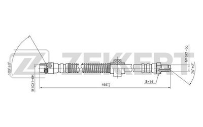 BS9097 ZEKKERT Тормозной шланг