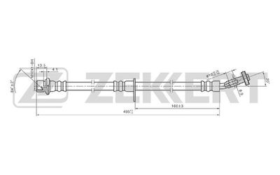 BS9278 ZEKKERT Тормозной шланг