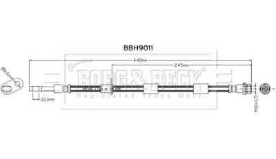 BBH9011 BORG & BECK Тормозной шланг