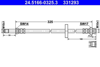 24516603253 ATE Тормозной шланг