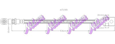 H7199 KAWE Тормозной шланг