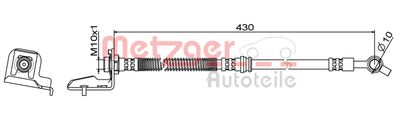 4111865 METZGER Тормозной шланг