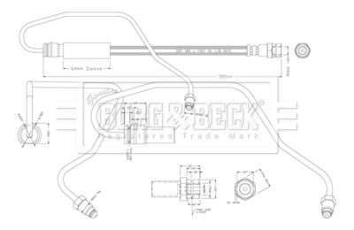 BBH8815 BORG & BECK Тормозной шланг