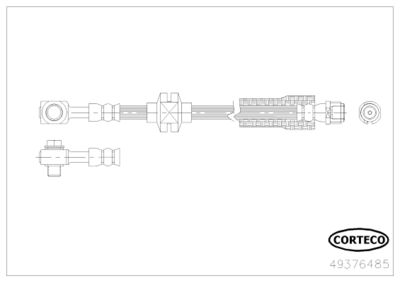 49376485 CORTECO Тормозной шланг