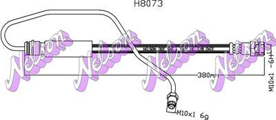 H8073 KAWE Тормозной шланг