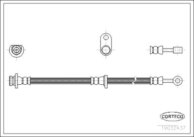 19032437 CORTECO Тормозной шланг