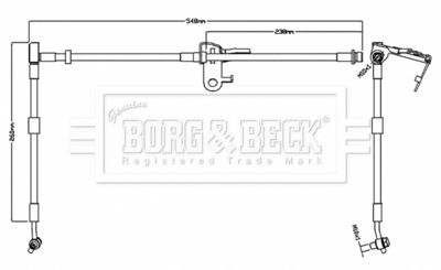 BBH8739 BORG & BECK Тормозной шланг
