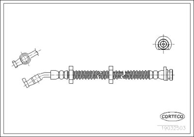 19032503 CORTECO Тормозной шланг