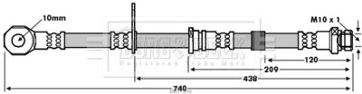 BBH7646 BORG & BECK Тормозной шланг