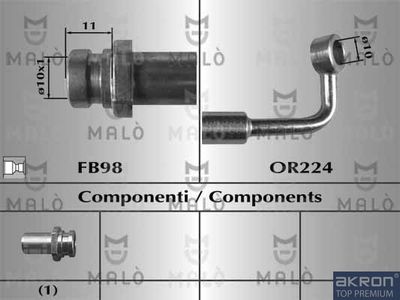 80643 AKRON-MALÒ Тормозной шланг