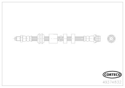 49374832 CORTECO Тормозной шланг