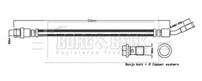 BBH8865 BORG & BECK Тормозной шланг