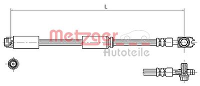 4116227 METZGER Тормозной шланг